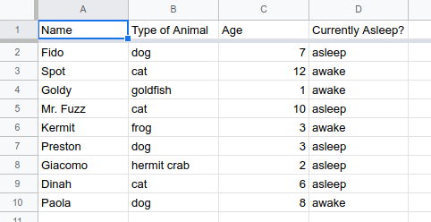 Working with Humanities Data in Google Sheets